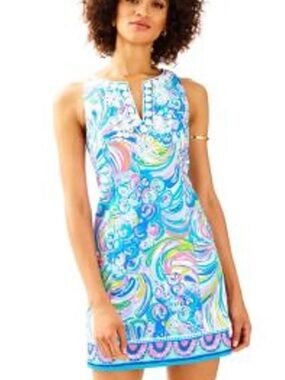 Lilly Pulitzer Sleeveless Mini Dress in Blue, Pink, Green Size 8